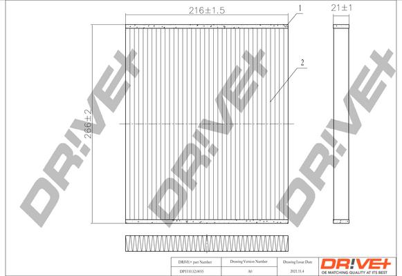 Dr!ve+ DP1110.12.0055 - Filter, interior air car-mod.net