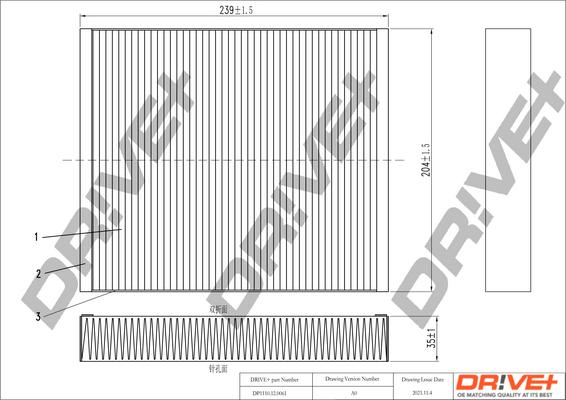 Dr!ve+ DP1110.12.0061 - Filter, interior air car-mod.net