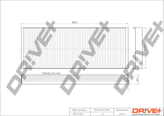 Dr!ve+ DP1110.12.0003 - Filter, interior air car-mod.net