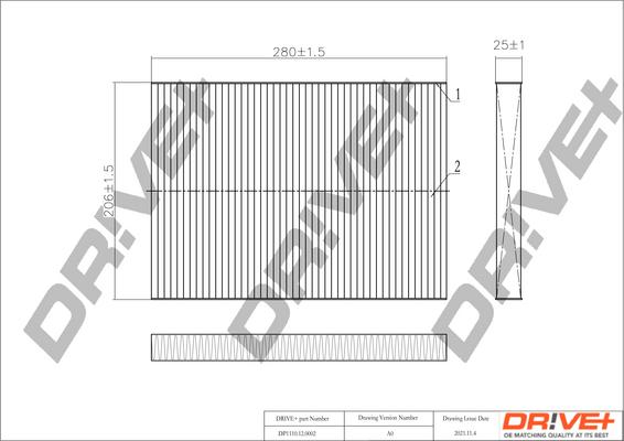 Dr!ve+ DP1110.12.0002 - Filter, interior air car-mod.net