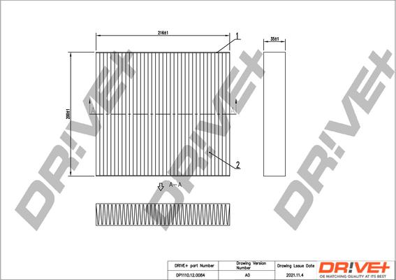 Dr!ve+ DP1110.12.0084 - Filter, interior air car-mod.net
