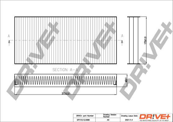 Dr!ve+ DP1110.12.0088 - Filter, interior air car-mod.net