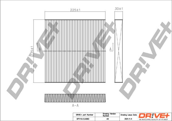 Dr!ve+ DP1110.12.0083 - Filter, interior air car-mod.net