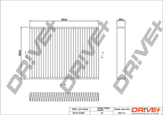 Dr!ve+ DP1110.12.0082 - Filter, interior air car-mod.net
