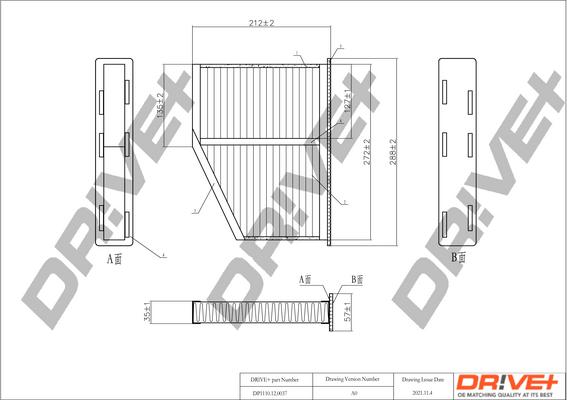 Dr!ve+ DP1110.12.0037 - Filter, interior air car-mod.net