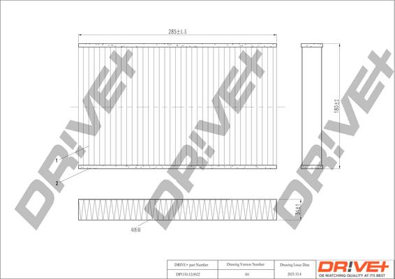 Dr!ve+ DP1110.12.0022 - Filter, interior air car-mod.net