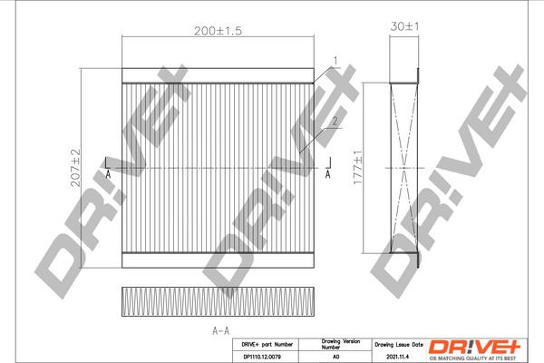 Dr!ve+ DP1110.12.0079 - Filter, interior air car-mod.net