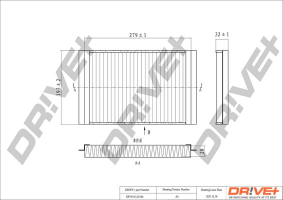 Dr!ve+ DP1110.12.0166 - Filter, interior air car-mod.net