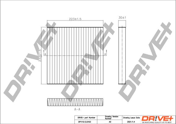 Dr!ve+ DP1110.12.0163 - Filter, interior air car-mod.net