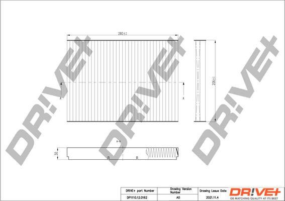 Dr!ve+ DP1110.12.0162 - Filter, interior air car-mod.net