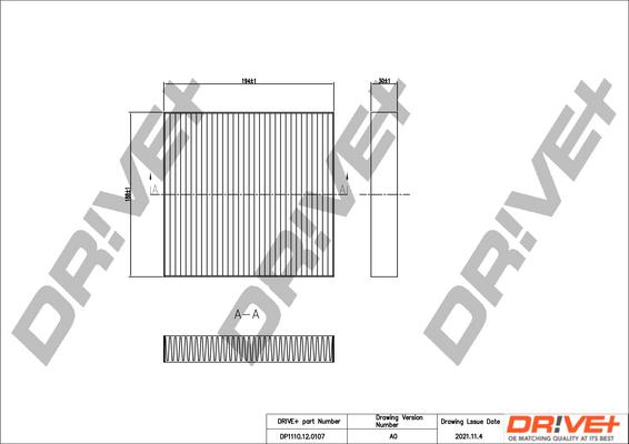 Dr!ve+ DP1110.12.0107 - Filter, interior air car-mod.net
