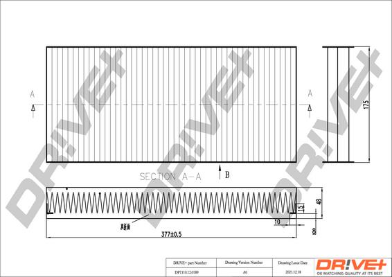 Dr!ve+ DP1110.12.0189 - Filter, interior air car-mod.net