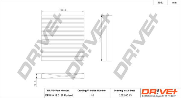 Dr!ve+ DP1110.12.0137 - Filter, interior air car-mod.net