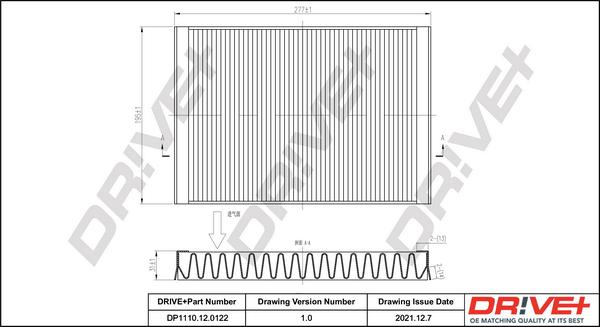 Dr!ve+ DP1110.12.0122 - Filter, interior air car-mod.net