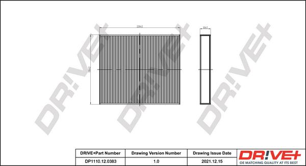 Dr!ve+ DP1110.12.0383 - Filter, interior air car-mod.net
