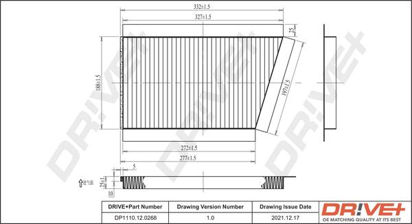 Dr!ve+ DP1110.12.0268 - Filter, interior air car-mod.net