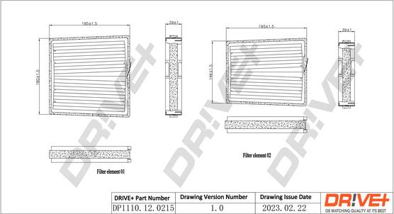 Dr!ve+ DP1110.12.0215 - Filter, interior air car-mod.net