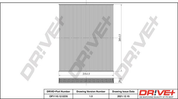 Dr!ve+ DP1110.12.0235 - Filter, interior air car-mod.net