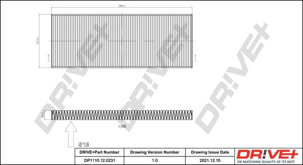 Dr!ve+ DP1110.12.0231 - Filter, interior air car-mod.net