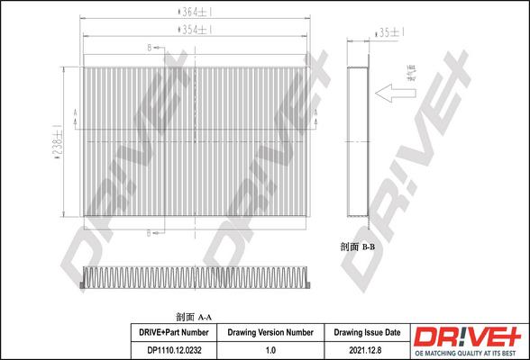 Dr!ve+ DP1110.12.0232 - Filter, interior air car-mod.net