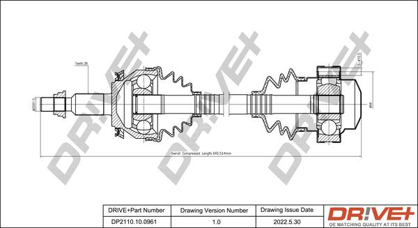 Dr!ve+ DP2110.10.0961 - Drive Shaft car-mod.net