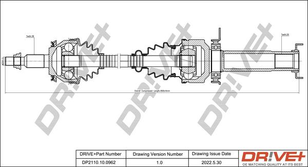 Dr!ve+ DP2110.10.0962 - Drive Shaft car-mod.net