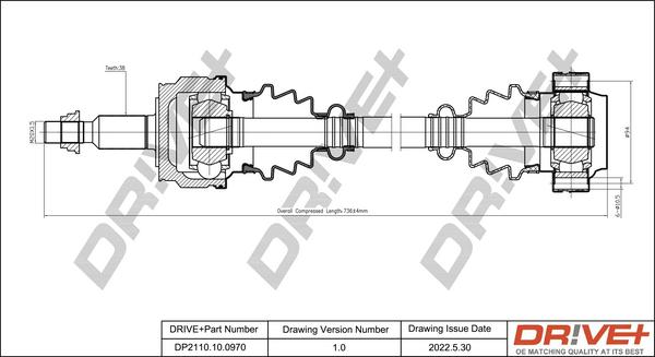 Dr!ve+ DP2110.10.0970 - Drive Shaft car-mod.net