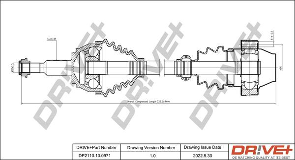 Dr!ve+ DP2110.10.0971 - Drive Shaft car-mod.net