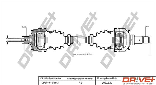 Dr!ve+ DP2110.10.0413 - Drive Shaft car-mod.net
