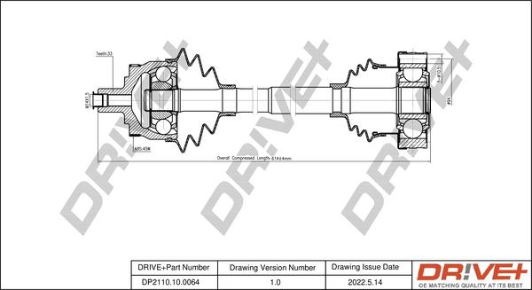 Dr!ve+ DP2110.10.0064 - Drive Shaft car-mod.net