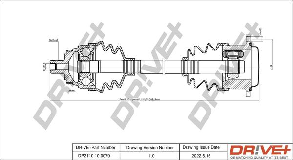 Dr!ve+ DP2110.10.0079 - Drive Shaft car-mod.net