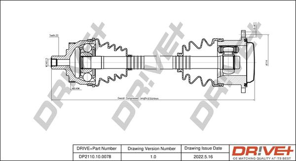 Dr!ve+ DP2110.10.0078 - Drive Shaft car-mod.net