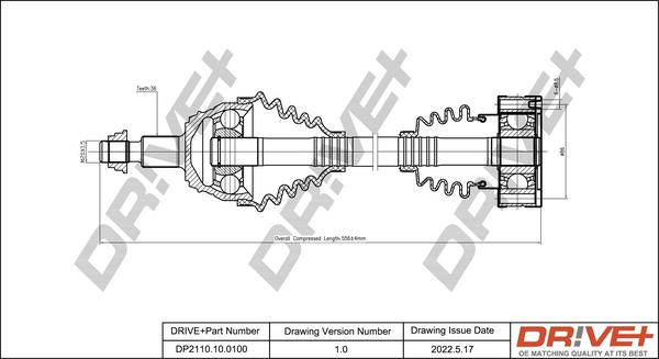 Dr!ve+ DP2110.10.0100 - Drive Shaft car-mod.net