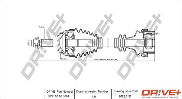 Dr!ve+ DP2110.10.0864 - Drive Shaft car-mod.net