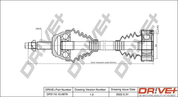 Dr!ve+ DP2110.10.0879 - Drive Shaft car-mod.net