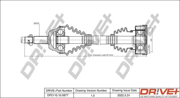 Dr!ve+ DP2110.10.0877 - Drive Shaft car-mod.net