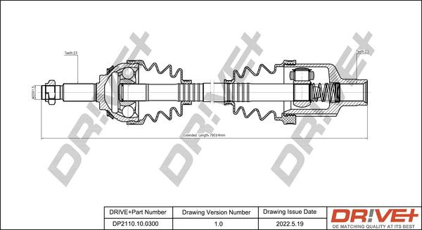 Dr!ve+ DP2110.10.0300 - Drive Shaft car-mod.net