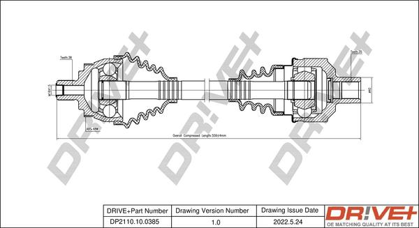 Dr!ve+ DP2110.10.0385 - Drive Shaft car-mod.net