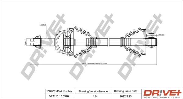 Dr!ve+ DP2110.10.0326 - Drive Shaft car-mod.net