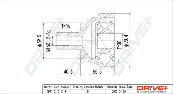 Dr!ve+ DP2110.10.1118 - CV Joint Kit, drive shaft car-mod.net