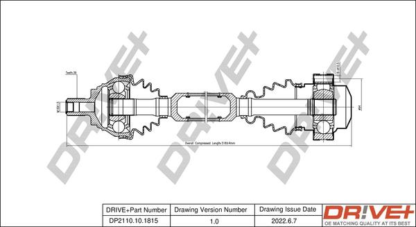 Dr!ve+ DP2110.10.1815 - Drive Shaft car-mod.net