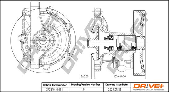 Dr!ve+ DP2310.10.091 - Water Pump car-mod.net