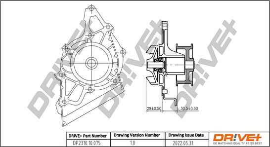 Dr!ve+ DP2310.10.075 - Water Pump car-mod.net