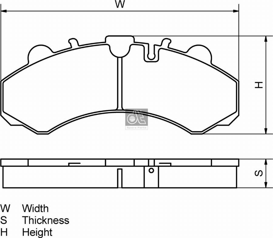 DT Spare Parts 5.00307 - Brake Pad Set, disc brake car-mod.net