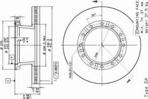 Duron DCR254A - Brake Disc car-mod.net