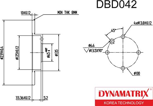 Dynamatrix DBD042 - Brake Disc car-mod.net