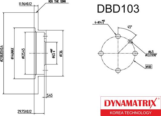 Dynamatrix DBD103 - Brake Disc car-mod.net
