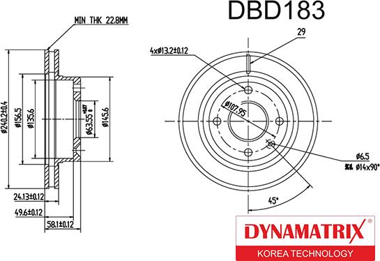 Dynamatrix DBD183 - Brake Disc car-mod.net