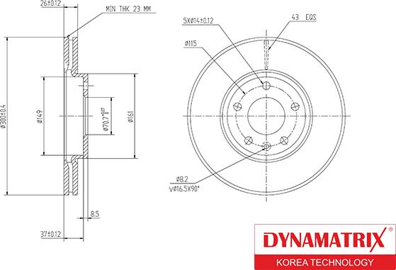 Dynamatrix DBD1870 - Brake Disc car-mod.net
