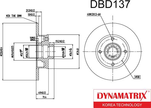 Dynamatrix DBD137 - Brake Disc car-mod.net